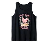 Chicken Raising and Jesus Praising Watercolor Farmhouse Tank Top