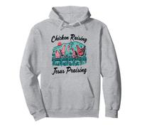 Chicken Raising Jesus Praising Chickens Farming Girls Women Pullover Hoodie
