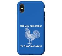 Chicken Remember To Hug Me Funny Animal Farm Case for iPhone X/XS