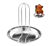 Chicken Roaster Rack, Vertical Roaster Holder with Drip Pan, Non Stick Stainless Steel Chicken Rack for Grill, Detachable Vertical Roasting Rack with Tray for BBQ Accessories.