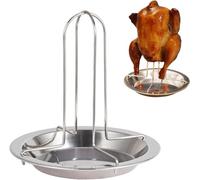 Chicken Roaster, Stainless Steel Chicken Holder Rack Vertical BBQ Roaster Rack for Oven or Barbecue Grill Accessories