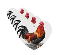 Chicken Rooster Car Air Freshener Cards Set of 4 Pieces Long Lasting Hanging Scented Cards for Bedroom Wardrobe Car Aromatherapy Tablets for Men Women Rearview Mirror Pendant