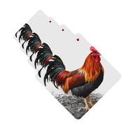 Chicken Rooster Car Air Freshener Cards Set of 4 Pieces Long Lasting Hanging Scented Cards for Bedroom Wardrobe Car Aromatherapy Tablets for Men Women Rearview Mirror Pendant