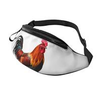 Chicken Rooster Fanny Pack for Men Women Fashion Running Waist Packs Waterproof Crossbody Bags Everywhere Belt Bag with Adjustable Strap Sports Hip Pack for Travel Wallet