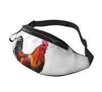 Chicken Rooster Fanny Pack for Men Women, Waterproof Sports Waist Bag Fashion Belt Bag Crossbody Bags Hip Bum Bag with Adjustable Strap Large Sling Bag Purse for Travel Hiking