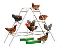 Chicken Roosting Bars for 10-12 Chickens, Chicken Swing with 2 Feeders