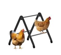 Chicken Roosting Perch, Adjustable Chicken Perch for Coop, Training Chicken Roosting Perches with Metal Stand, Chicken Toys Suitable for Chick, Hens and Parrots, Black