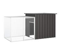 Chicken Run Anthracite Galvanised Steel 200x91x100cm Mesh 12.7mm Gate SecureDoor