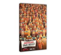 Chicken Run Dawn of The Nugget 2023 Movie Poster Canvas Poster Wall Art Decor Print Picture Paintings for Living Room Bedroom Decoration 08x12inch(20x30cm)