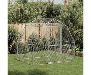 Chicken Run Galvanised Steel 2.5x2x2.25m Walk-In Poultry Enclosure Lockable DIY
