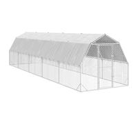 Chicken Run Galvanised Steel 2.5x4x2.25m WalkIn Enclosure 185x73cm Door Lockable