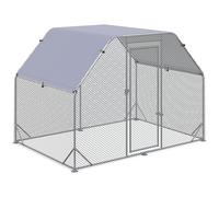 PawHut Walk in Chicken Run Chicken Coop Hen House Outdoor with Roof for 4-6 Chickens, 280 x 190 x 195cm