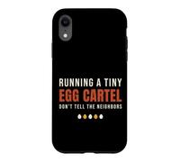 Chicken Running A Tiny Egg Cartel Funny Backyard Farm Hen Case for iPhone XR