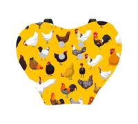 Chicken Saddle Hen Apron Double Layer Feather Protection Vest for Hens Geese Ducks with Printed Pattern 11.42x9.06 Inch- Yellow Black Chick