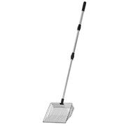 Chicken Scoop, Poultry Poop Scooper, 45.67x7.09 Inches Versatile Fine Mesh Heavy Duty Cleaner Shovel with Extendable Handle, Chickens Coop Rake for Farm, Yard, Dog, Cats, Pet, Outdoor Use