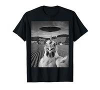 Chicken Selfie with Alien UFO Funny Chicken Gifts for Men T-Shirt