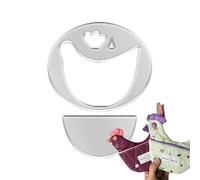 Chicken Shaped Cutting Guide - Transparent 3 Piece Kit, Reusable Fabric Pattern, Heavy Duty Tracing Tool | Making BBQ Cooking Mittens Handling Hot Pans Dishes Sewing Embroidery Projects Textile Art