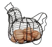 Chicken Shaped Egg Basket - Large Capacity Wire Egg Holder, Rustic Metal Collecting | Multifunctional Egg Collection Basket for Farms, Decorative Bowl for Farm