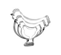 Chicken Shaped Pastry Cutters - 4 Pieces Baking Tool for Desserts, Baking Moulds, for Cutting Christmas and Spring Party Cakes and Celebrations in the Kitchen with Fondant