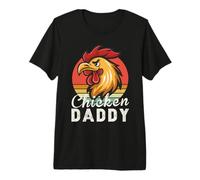Chicken-Shirt Rooster Daddy Vintage Farmer Dad Father Premium T-Shirt