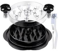 Chicken Shredder, 25CM Chicken Shredder Tool Twister, Meat Food Shredder Machine with Ergonomic Handle, Visible Lid Food Shredder, Non-Slip, Effort Saving, BPA Free, Dishwasher Safe, with Brush&Fork