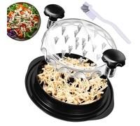 Chicken Shredder, 9.6In Large Chicken Breast Shredder Twister with Transparent Visible Lid, Ergonomic Handle, Super Anti-Slip Base, Heat Resistant, BPA-Free, Dishwasher Safe Manual Meat Shredder