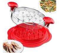 Chicken Shredder, Large Chicken Breast Shredder Tool Twist, 25cm Visible Meat Shredder Machine, Chicken Shredder Tool Twister, Ergonomic Handle, Anti-Slip, BPA Free, Dishwasher Safe (Red)
