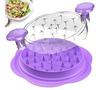 Chicken Shredder Large Chicken Breast Shredder Tool Twist with Brush and Fork, Visible Meat Shredder Machine, Anti-Slip Strip, Ergonomic Handle, BPA Free, Pork Beef Chicken(Purple)