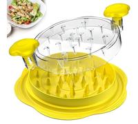 Chicken Shredder Large Chicken Breast Shredder Tool Twist with Brush and Fork, Visible Meat Shredder Machine, Anti-Slip Strip, Ergonomic Handle, BPA Free, Pork Beef Chicken(Yellow)
