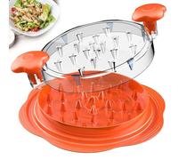 Chicken Shredder Large Chicken Breast Shredder Tool Twist with Brush&Fork, Visible Meat Shredder Machine, Anti-Slip Strip, Ergonomic Handle, BPA Free, Suitable for Pork Beef Chicken(Orange)