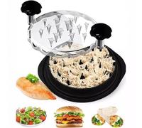 Chicken Shredder Machine,Kitchen Meat Shredder Tool, Dual Handle Design Chicken Meat Grinder,Chicken shredding / Separation / Tearing / Stuffing Machine with Transparent Cover (Black)