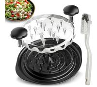 Chicken Shredder Tool Twist for Kitchen, Manual Chicken Breast Shredder, Visible Meat Shredder Machine with Brush, Non-Slip, Effort Saving, Food Shredder for Ground Food, Meat & Vegetables