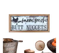 Chicken Signs For Coop, Chicken Coop Signs For Outside, Wooden Frame Home Decorations, Wall Art Farmhouse Decor For Farm Kitchen Garden Yard Fence Outdoor And Indoor