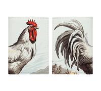 Chicken Sketch Passport Holder, ID Card Protector Case Passport Holder with Slot Passports Travel Wallet Document Cover for Women And Men