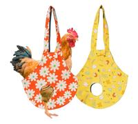 Chicken Sling, Chicken Carrier 2PCS Cute Print Sling with Handle and Holes Waterproof Catching Hand Bag for Hen Rooster Duck Gooses, Purse