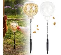 Chicken Slow Feeder Ball & Enrichment Toys for Hens Poultry, Chicken Pecking Toys, Interactive Boredom Busting Chicke-n Coop Accessories, Spring Loaded Swing Feeder for Parrots Ducks Birds