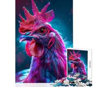 Chicken Space Animal for Adults 1000 Piece Puzzle Train Logical Thinking And Problem-solving Relaxing Stress Free Enjoyment (38x26cm)