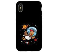 Chicken Space Universe Astronaut Poultry Farming Farm Case for iPhone X/XS