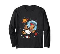 Chicken Space Universe Astronaut Poultry Farming Farm Long Sleeve T-Shirt