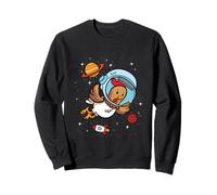 Chicken Space Universe Astronaut Poultry Farming Farm Sweatshirt