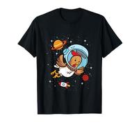 Chicken Space Universe Astronaut Poultry Farming Farm T-Shirt