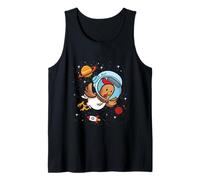 Chicken Space Universe Astronaut Poultry Farming Farm Tank Top