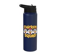 Chicken Squad Design for Chicken Lover Stuff | Cool Chicken Stainless Steel Insulated Water Bottle