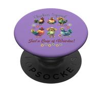 Chicken Squad Funny. Just a Coop of Weirdos PopSockets Adhesive PopGrip