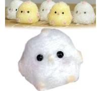 Chicken Squish,Squeeze Chicken Toy,Handmade Taba Squish Chick,Taba Squish Kit,Cute Squishies,Squish Animals,Cute Stress Relief Toys,Squeeze Silicone Toys,for Boys Girls Gift (White)