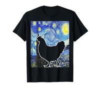 Chicken Starry Night Chicken Farmer Funny Painting T-Shirt