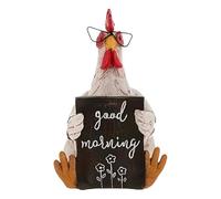 Chicken Statue, Chicken Figurine Decor, Realistic Rooster Figurines, Chicken Sculpture Garden, Home Resin Statue Decor, Hen Figurine Ornament, Chicken Resin Statue Set Good Morning Rooster Hen Statue