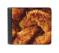 Chicken Strip Funny Wallet for Men RFID Blocking Bifold Wallet Soft Billfold with Card Slots Custom Gifts