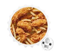 Chicken Strips French Fries Beer Bottle Opener Magnetic Fridge Magnet Sticker for Home Bar Accessories