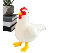 Chicken Stuffed Rooster - Realistic Chicken Plush Toy Cute Animal Soft Plush Doll | White Rooster Hen Stuffed Toy For Kids Girls Boys Birthday Gift Stress Relief